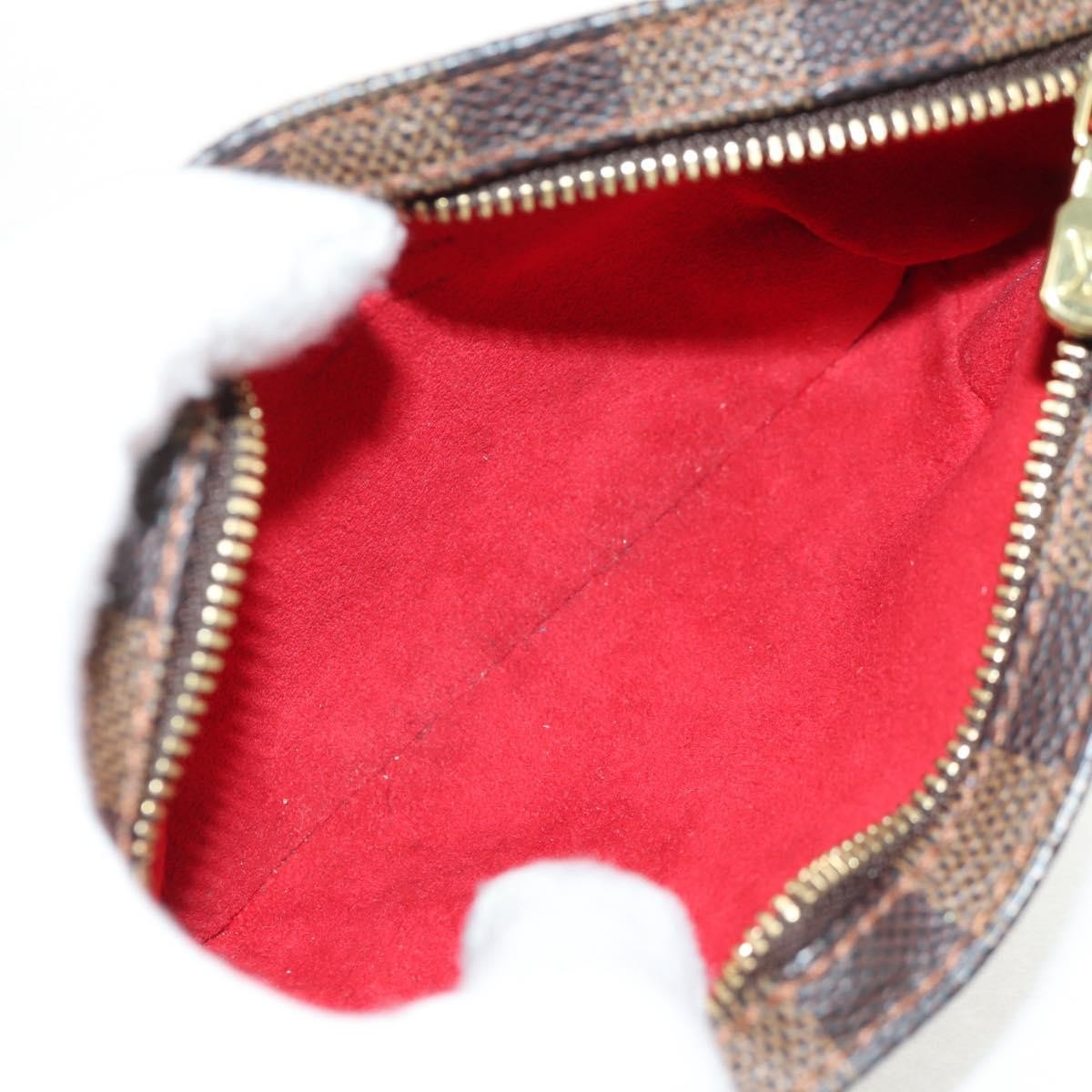 Louis Vuitton Manosque Pochette Damier, BROWN, CANVAS, Clutche & pouche