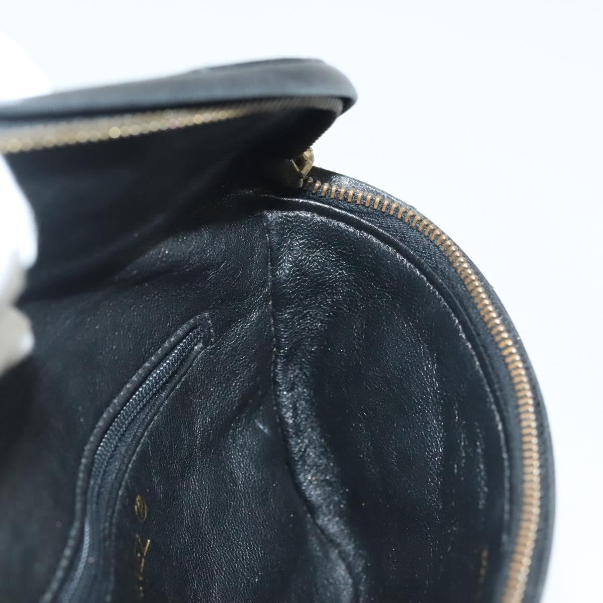 Chanel Vintage Zip Belt Bag Quilted Caviar, BLACK, LEATHER, Clutche & pouche