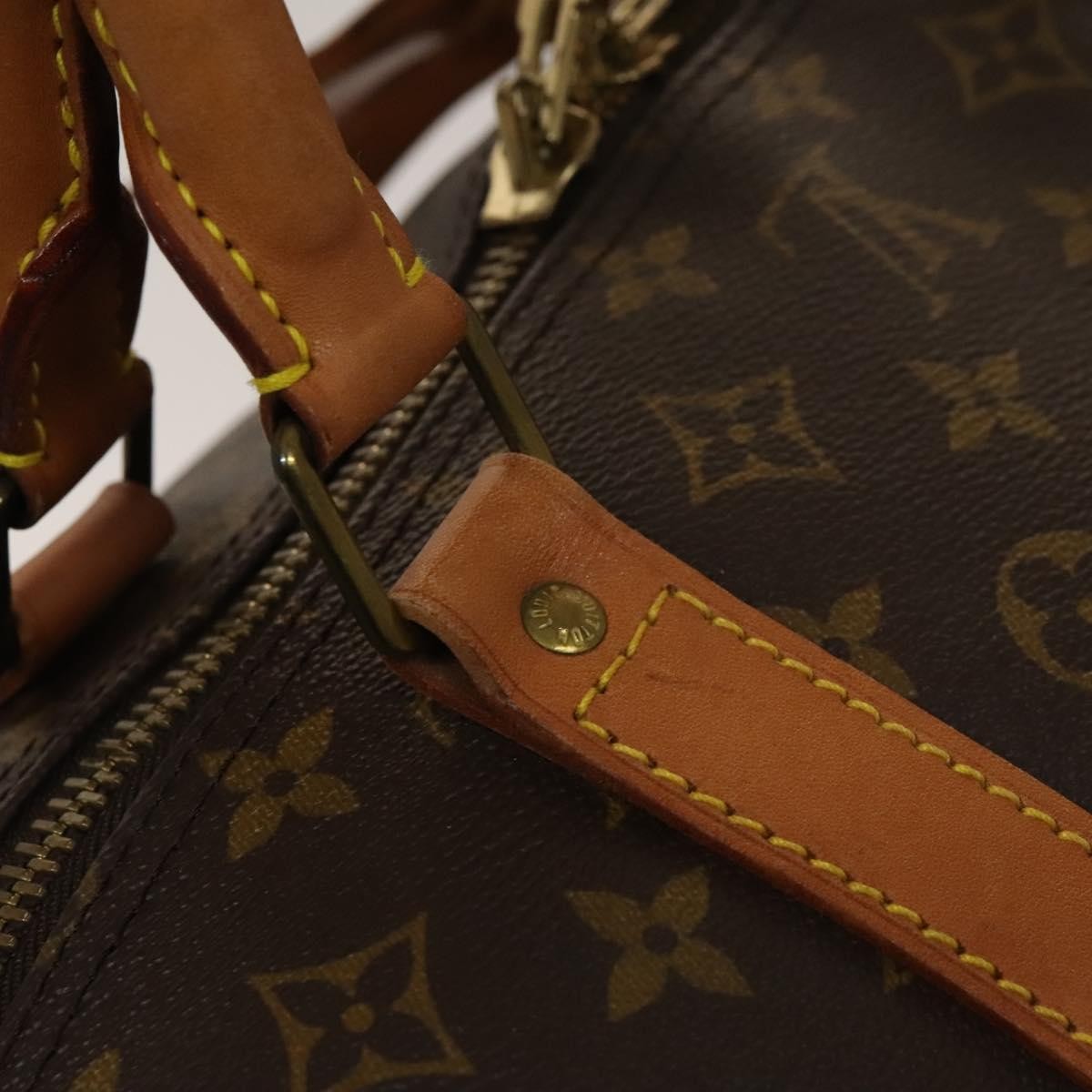 Louis Vuitton Keepall Bandouliere Bag Monogram Canvas, BROWN, CANVAS, Travel bag