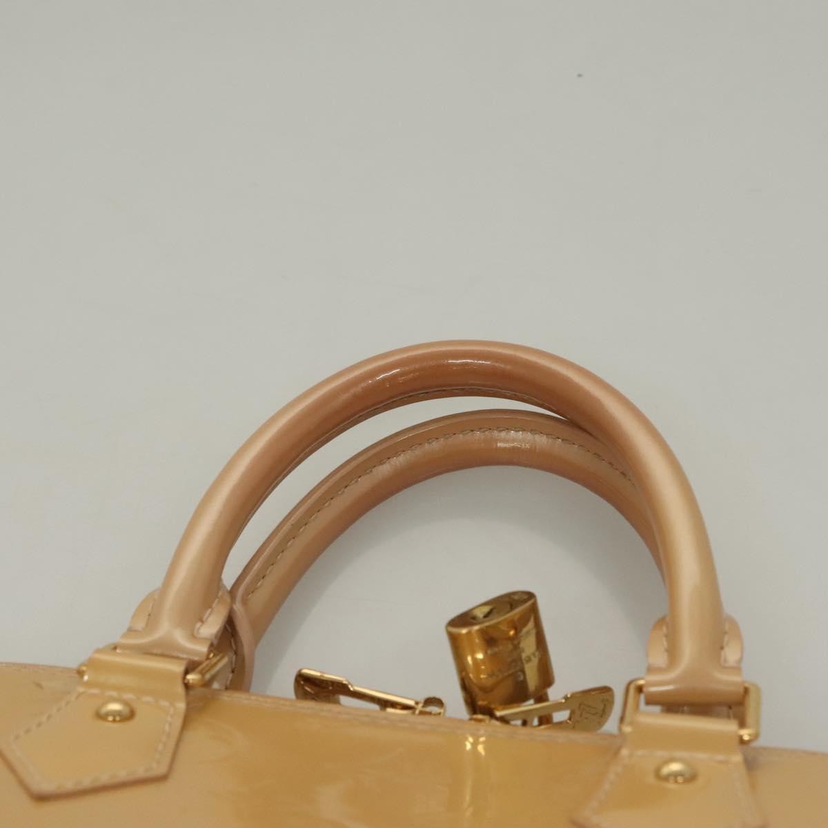 Louis Vuitton Alma Handbag Monogram Vernis, BEIGE, PATENT_LEATHER, Handbag