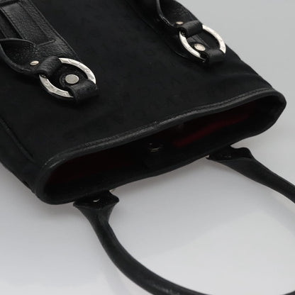 Bvlgari B.Zero1 Logomania Bag Canvas with Leather, BLACK, CANVAS, Handbag
