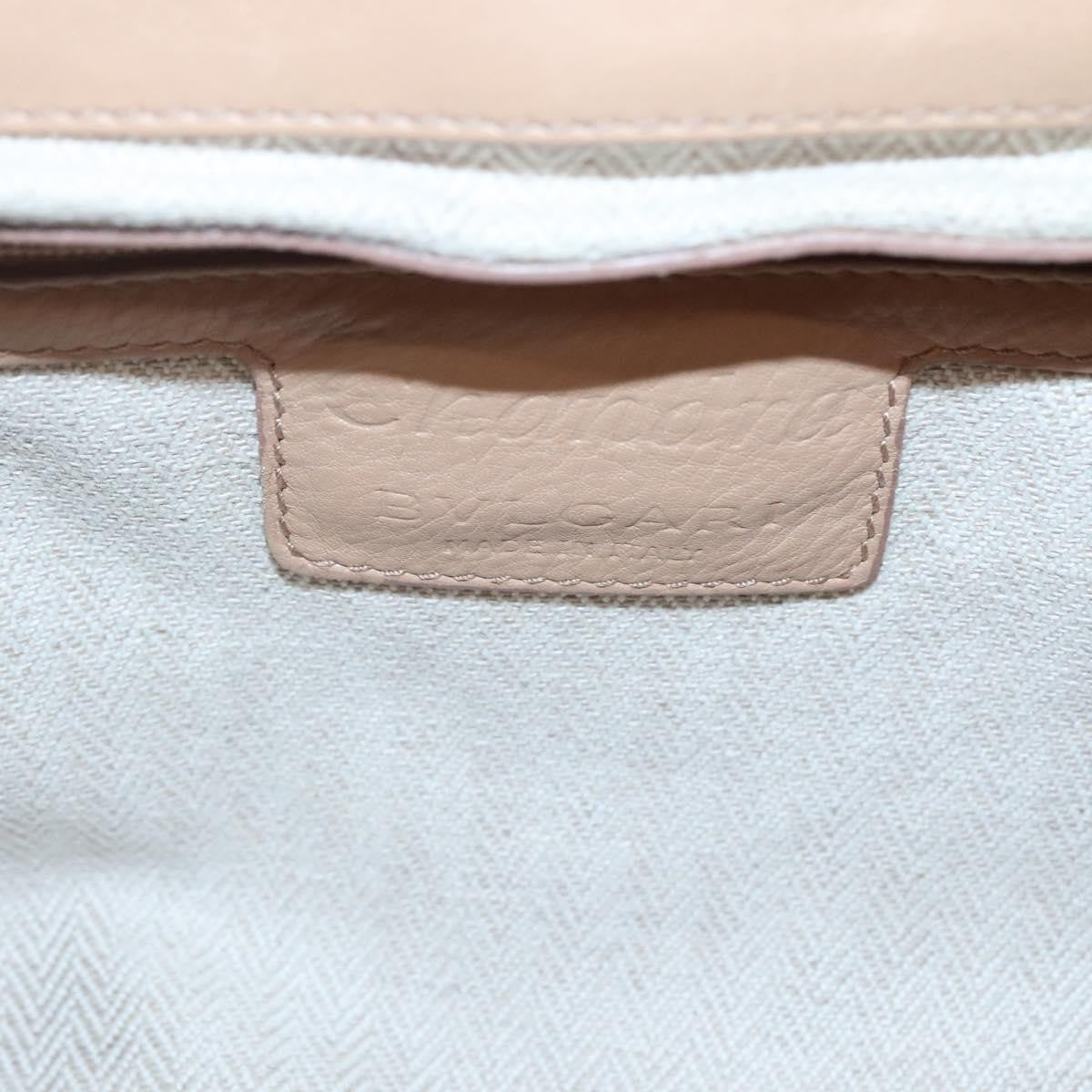 Bvlgari Chandra Hobo Canvas and Leather, Beige, Canvas, Tote Bag