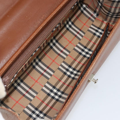 Burberry Vintage Handbag Leather, BROWN, LEATHER, Handbag