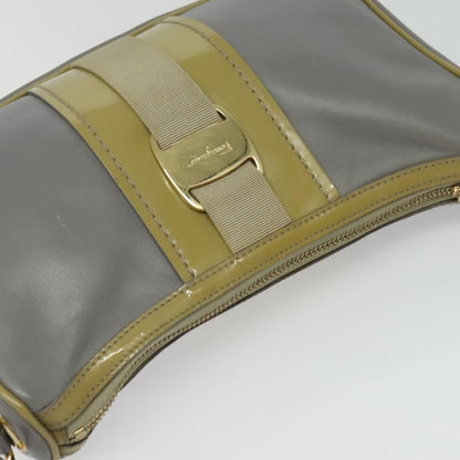 Salvatore Ferragamo Vala Shoulder Bag Leather, GRAY, LEATHER, Shoulder bag
