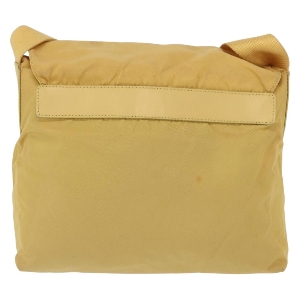 Prada Buckle Messenger Bag Tessuto, YELLOW, NYLON, Shoulder bag