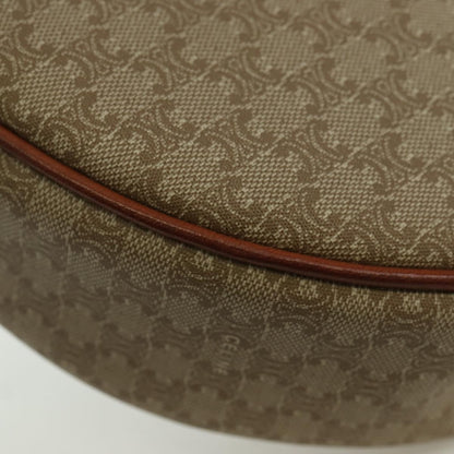 Celine Vintage Macadam Shoulder Bag Canvas and Leather, BEIGE, CANVAS, Shoulder bag