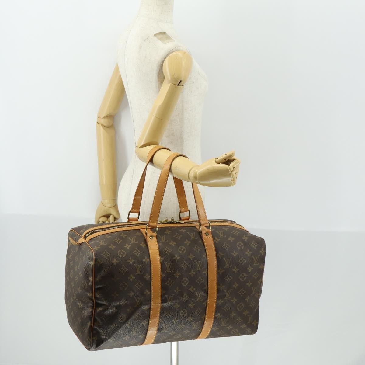 Louis Vuitton Sac Souple Handbag Monogram Canvas, BROWN, CANVAS, Travel bag