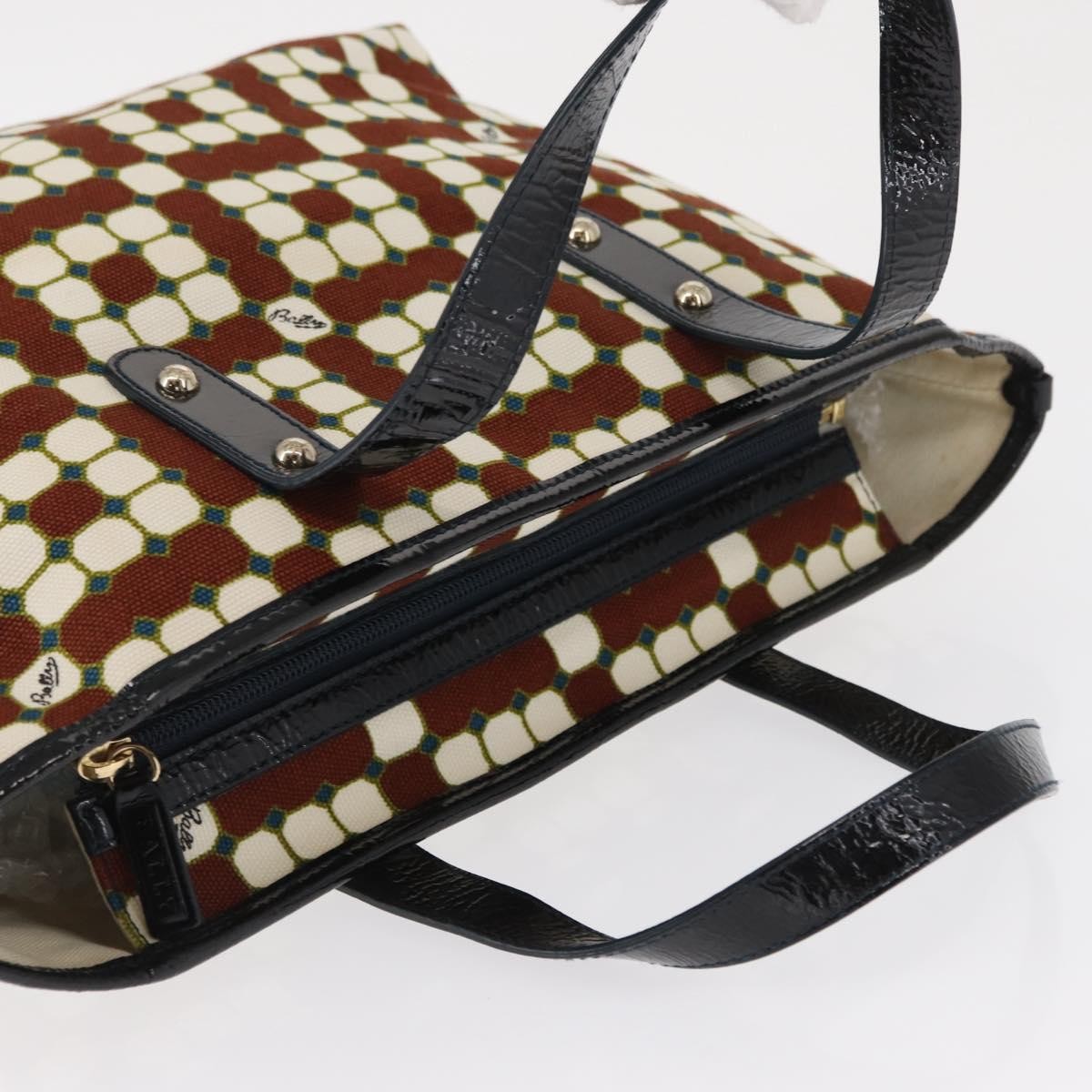 Bally Vintage Handbag Canvas, Brown, Canvas, Handbag