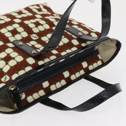 Bally Vintage Handbag Canvas, Brown, Canvas, Handbag
