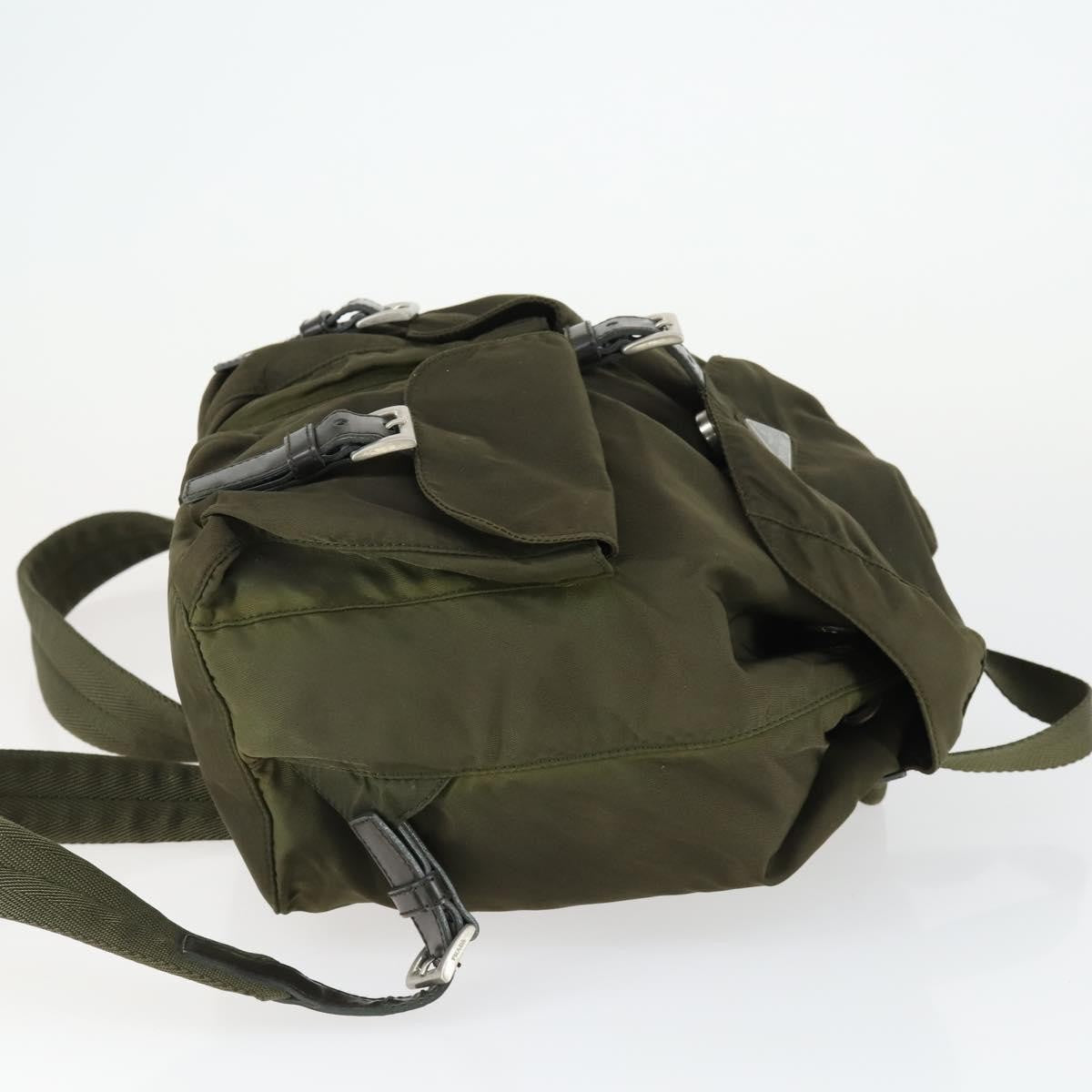 Prada Double Front Pocket Backpack Tessuto, KHAKI, NYLON, Backpack