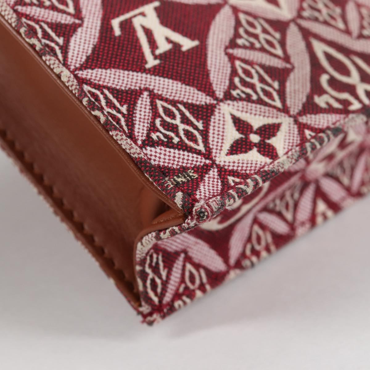 Louis Vuitton Petit Sac Plat Bag Limited Edition Since 1854 Monogram Jacquard, BROWN, CANVAS, Handbag