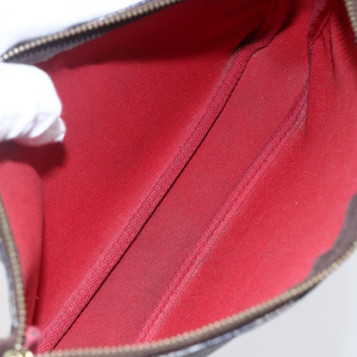 Louis Vuitton Pochette Accessoires Damier, BROWN, CANVAS, Clutche & pouche