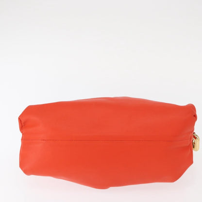 Bottega Veneta The Chain Pouch Leather, ORANGE, LEATHER, Clutche & pouche
