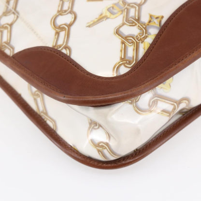 Louis Vuitton Charms Musette Handbag PVC Over Printed Silk, White, Plastic, Shoulder Bag