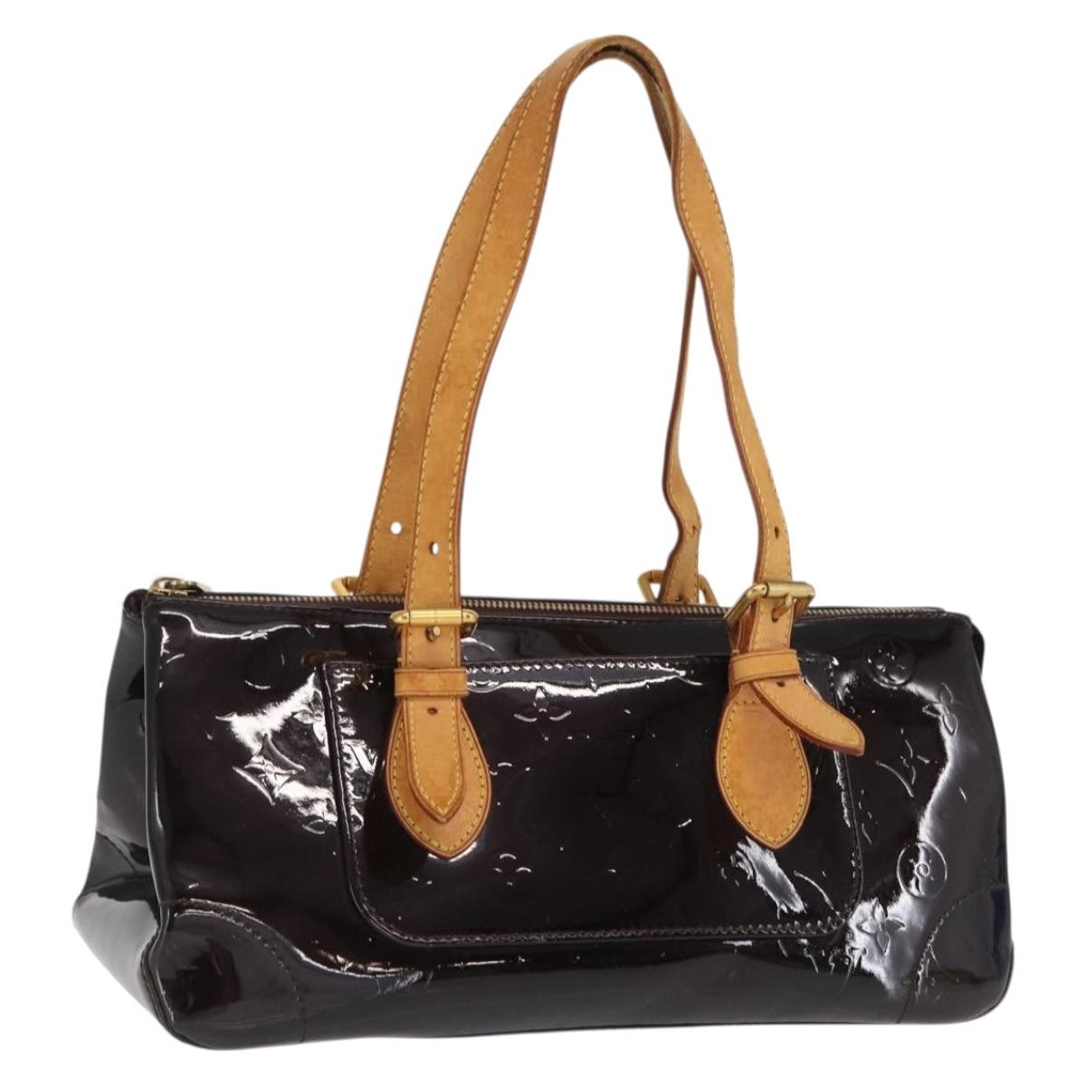 Louis Vuitton Rosewood Avenue Handbag Monogram Vernis, BURGUNDY, PATENT_LEATHER, Handbag