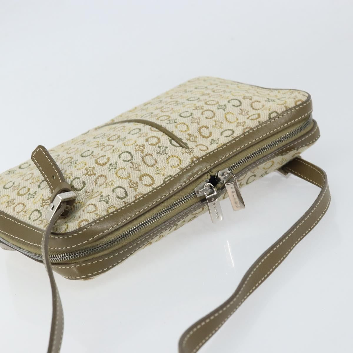 Celine C Macadam Shoulder bag Canvas, KHAKI, CANVAS, Shoulder bag