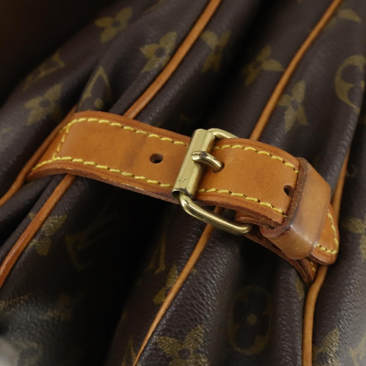 Louis Vuitton Saumur Handbag Monogram Canvas, BROWN, CANVAS, Shoulder bag