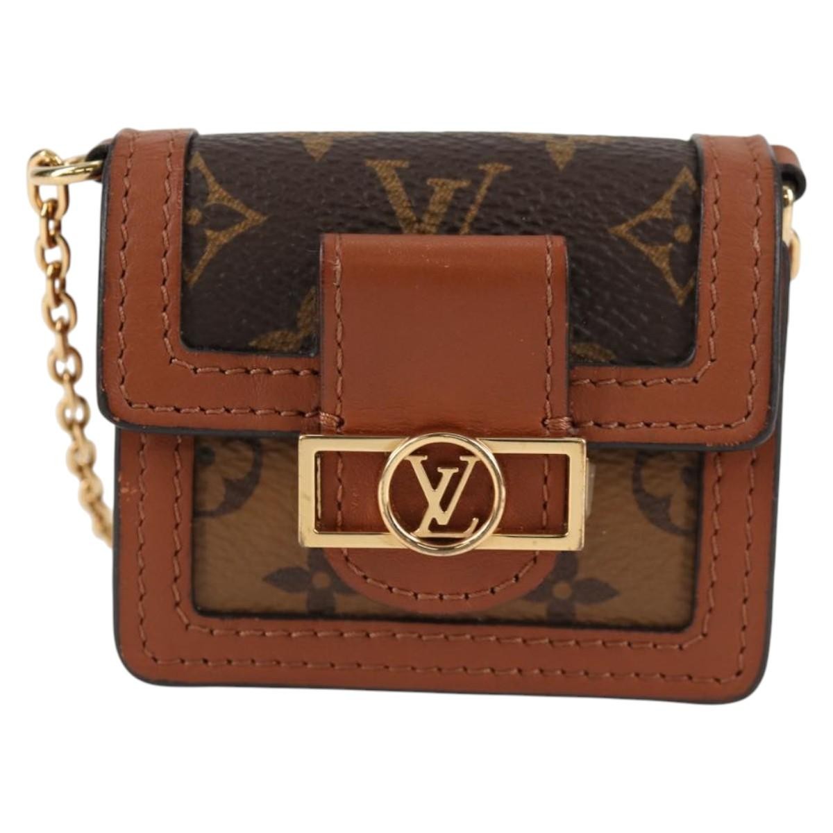 Louis Vuitton Dauphine Chain Wallet Reverse Monogram Canvas, BROWN, CANVAS, Wallets