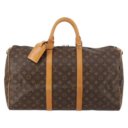 Louis Vuitton Keepall Bag Monogram Canvas, BROWN, CANVAS, Travel bag