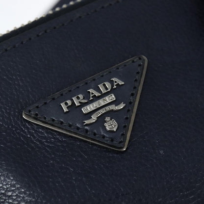 Prada Cuir Convertible Shopping Tote Leather, NAVY, LEATHER, Handbag