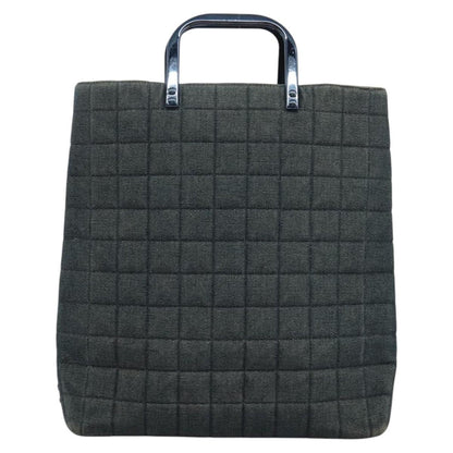 Chanel Chocolate Bar Tote Quilted Canvas, BLUE, CANVAS, Tote bag