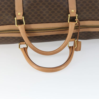 Celine Vintage Duffle Bag Canvas and Leather, BROWN, CANVAS, Travel bag