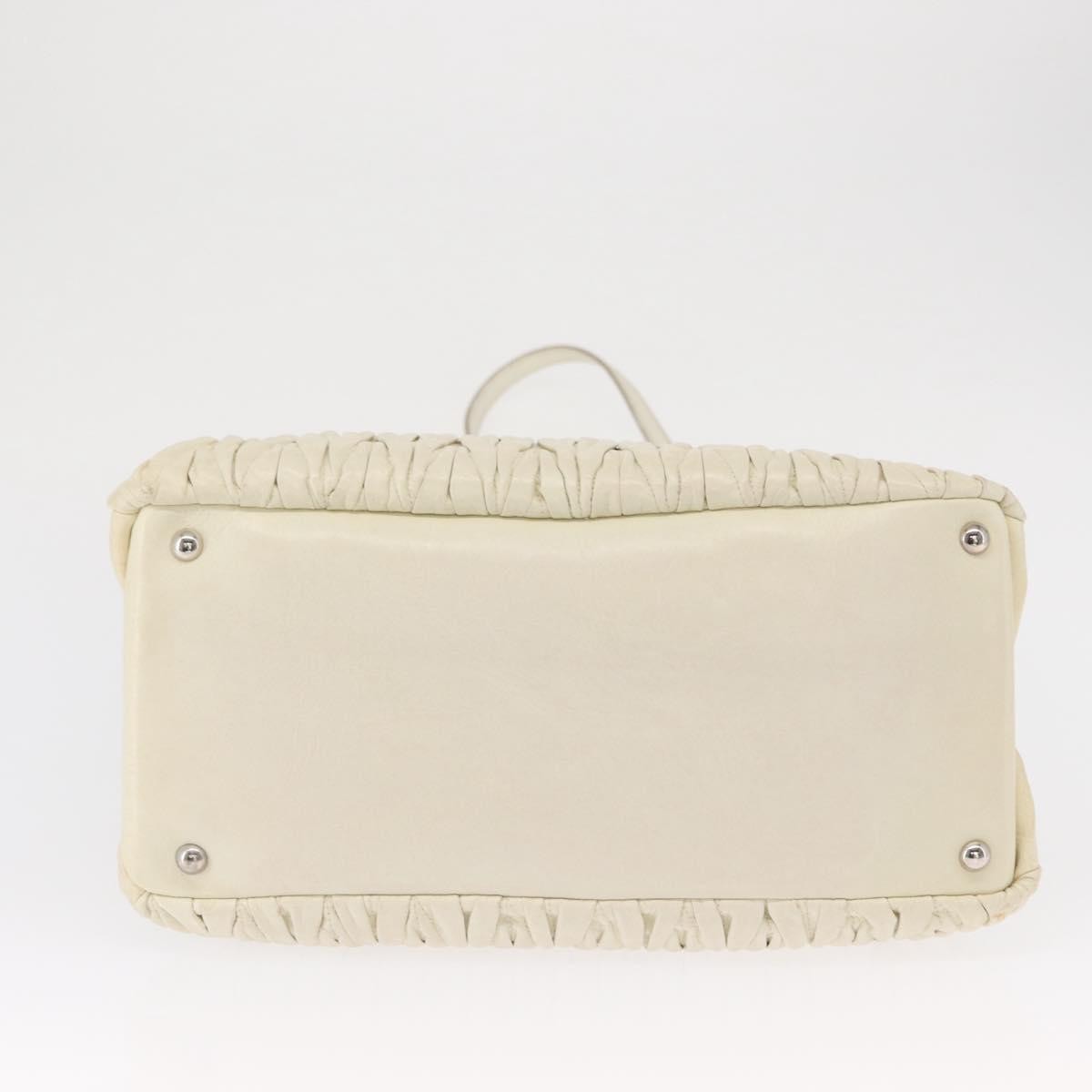 Miu Miu Vintage Tote bag Leather, BEIGE, LEATHER, Tote bag