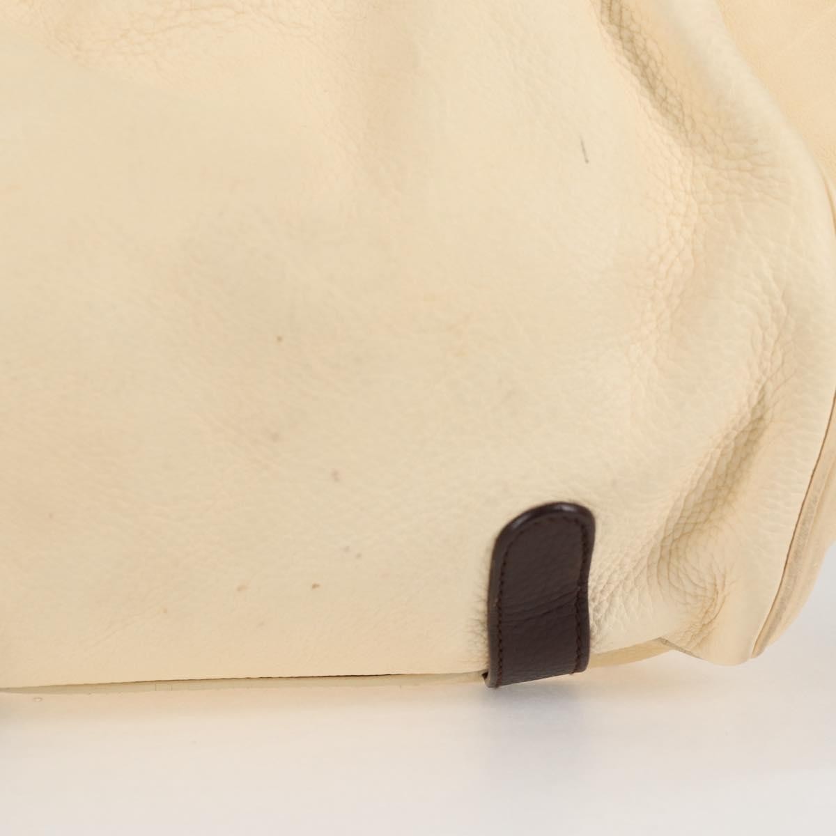 Salvatore Ferragamo Gancini handbag Leather, BEIGE, LEATHER, Handbag