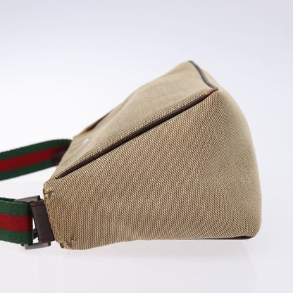 Gucci Sherry line pouch Canvas, BEIGE, CANVAS, Clutche & pouche