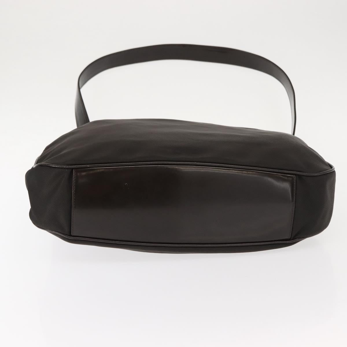 Gucci Vintage Bamboo Shoulder Bag Nylon, Brown, Nylon, Shoulder Bag