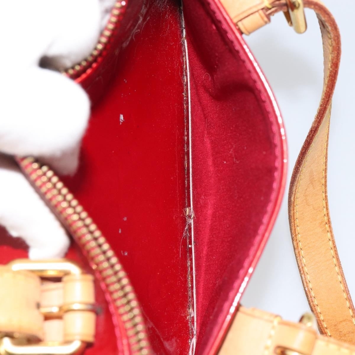 Louis Vuitton Rosewood Avenue Handbag Monogram Vernis, RED, PATENT_LEATHER, Handbag