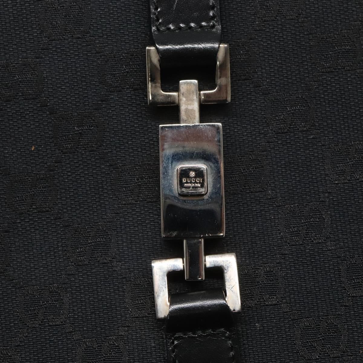 "Gucci Vintage Jackie Tote Canvas, Leather", BLACK, CANVAS, Tote bag