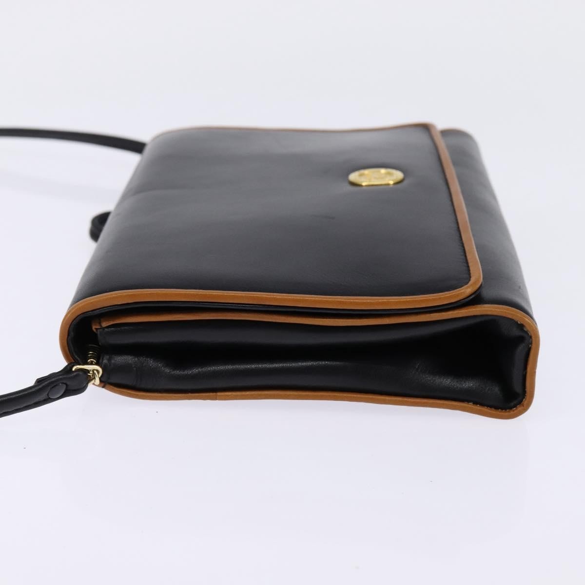 Celine Shoulder Bag Leather, BLACK, LEATHER, Shoulder bag