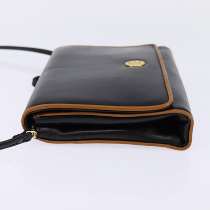 Celine Shoulder Bag Leather, BLACK, LEATHER, Shoulder bag