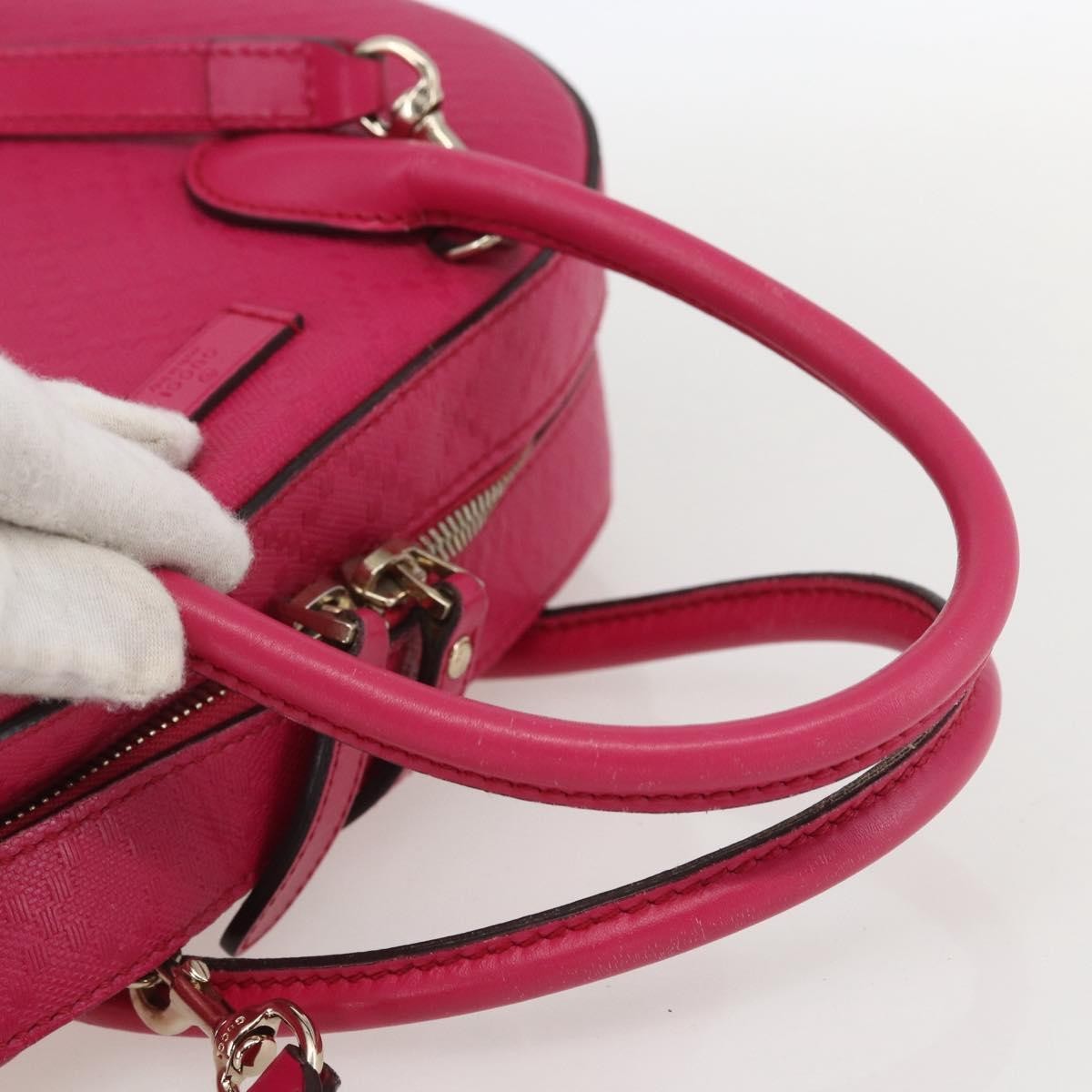 Gucci Bright Top Handle Bag Diamante Leather, PINK, LEATHER, Handbag