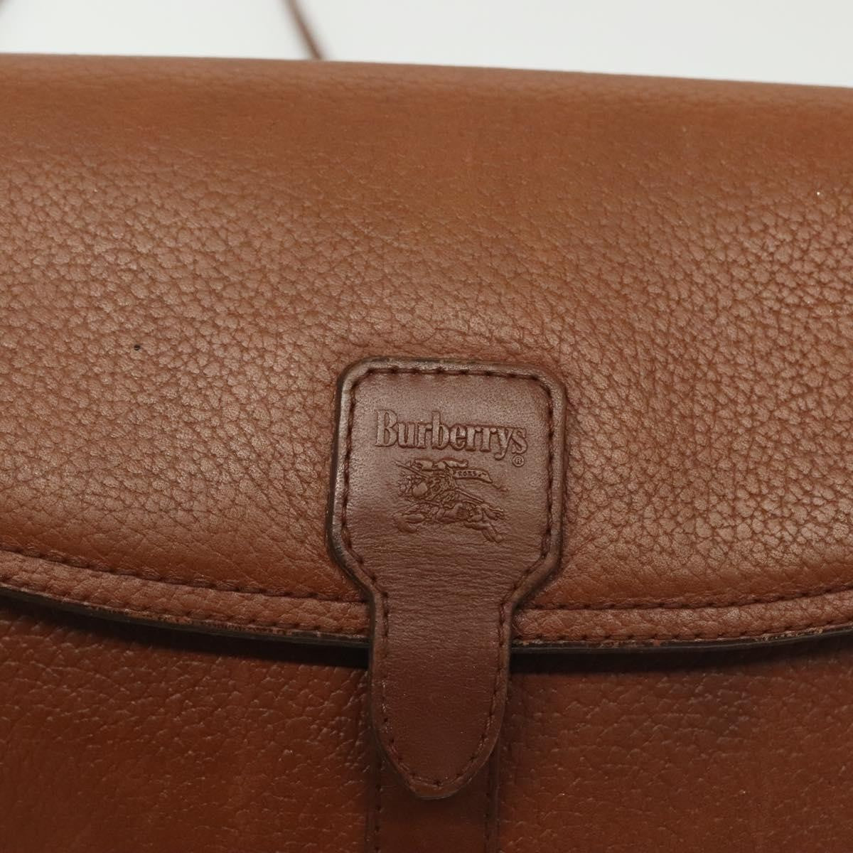Burberry Flap Shoulder Bag Leather, BROWN, LEATHER, Shoulder bag