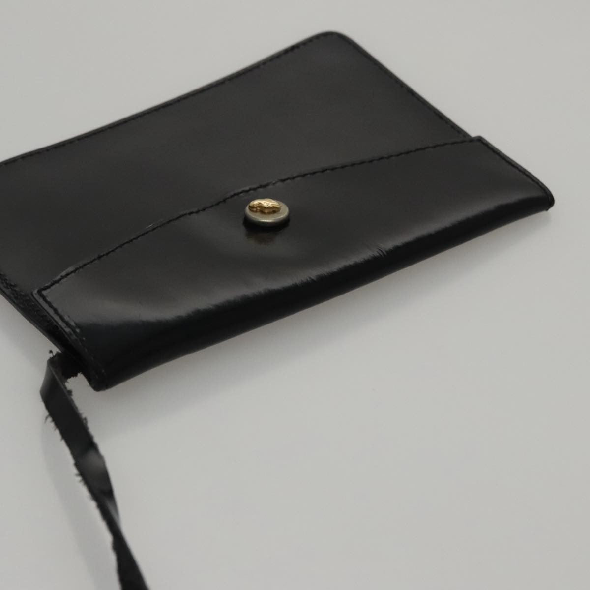 Salvatore Ferragamo Gancini Wristlet Clutch Leather, BLACK, EMERALD, Clutche & pouche