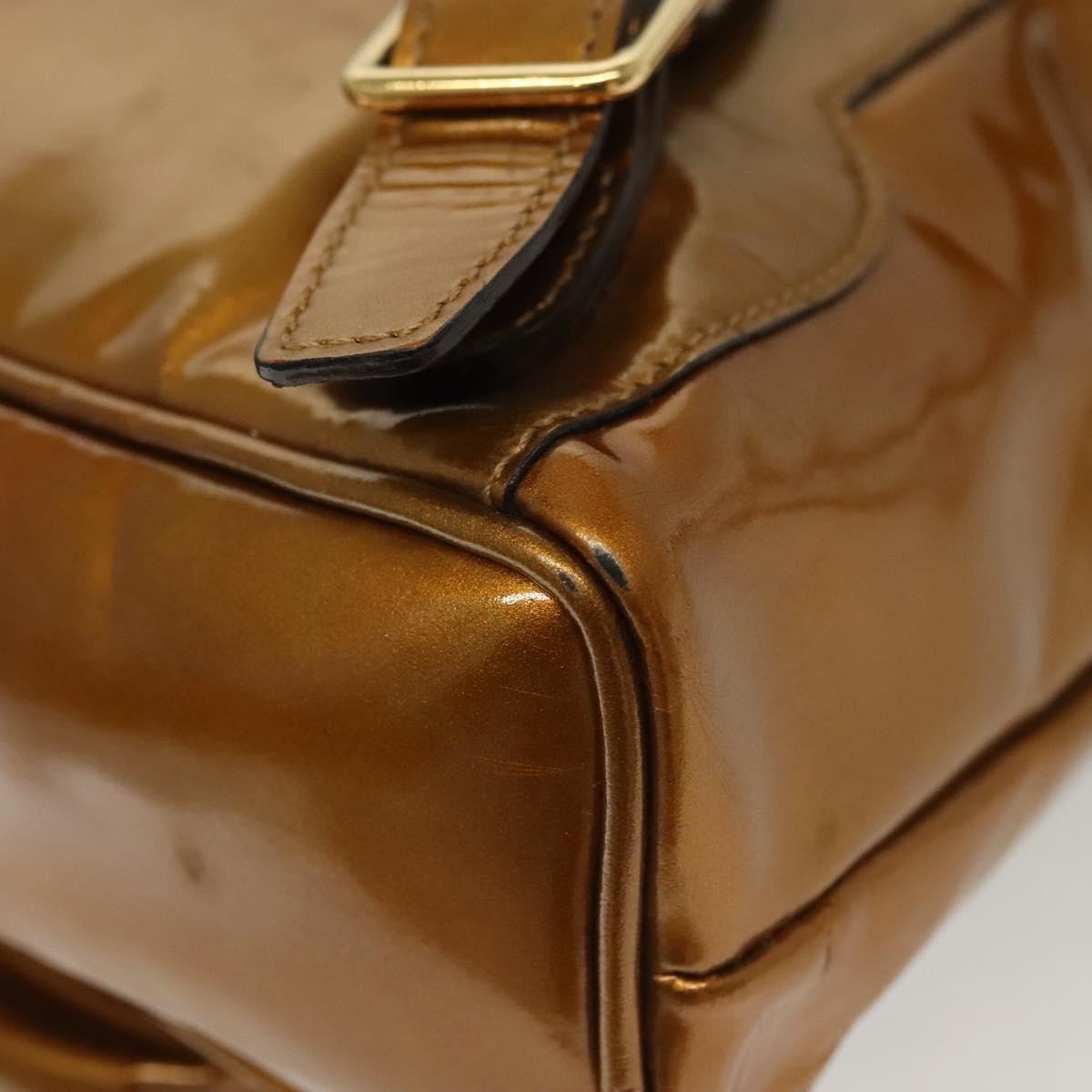 Gucci Vintage Bamboo Backpack Patent, GOLD, PATENT_LEATHER, Backpack