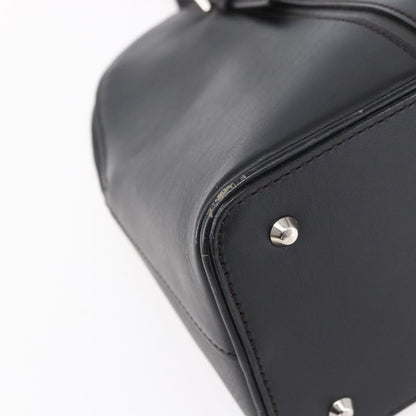 Burberry Vintage Handbag Leather, BLACK, LEATHER, Handbag