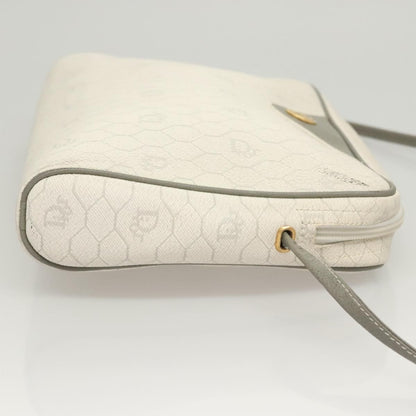 Christian Dior Vintage Honeycomb Shoulder Bag Canvas, WHITE, CANVAS, Shoulder bag