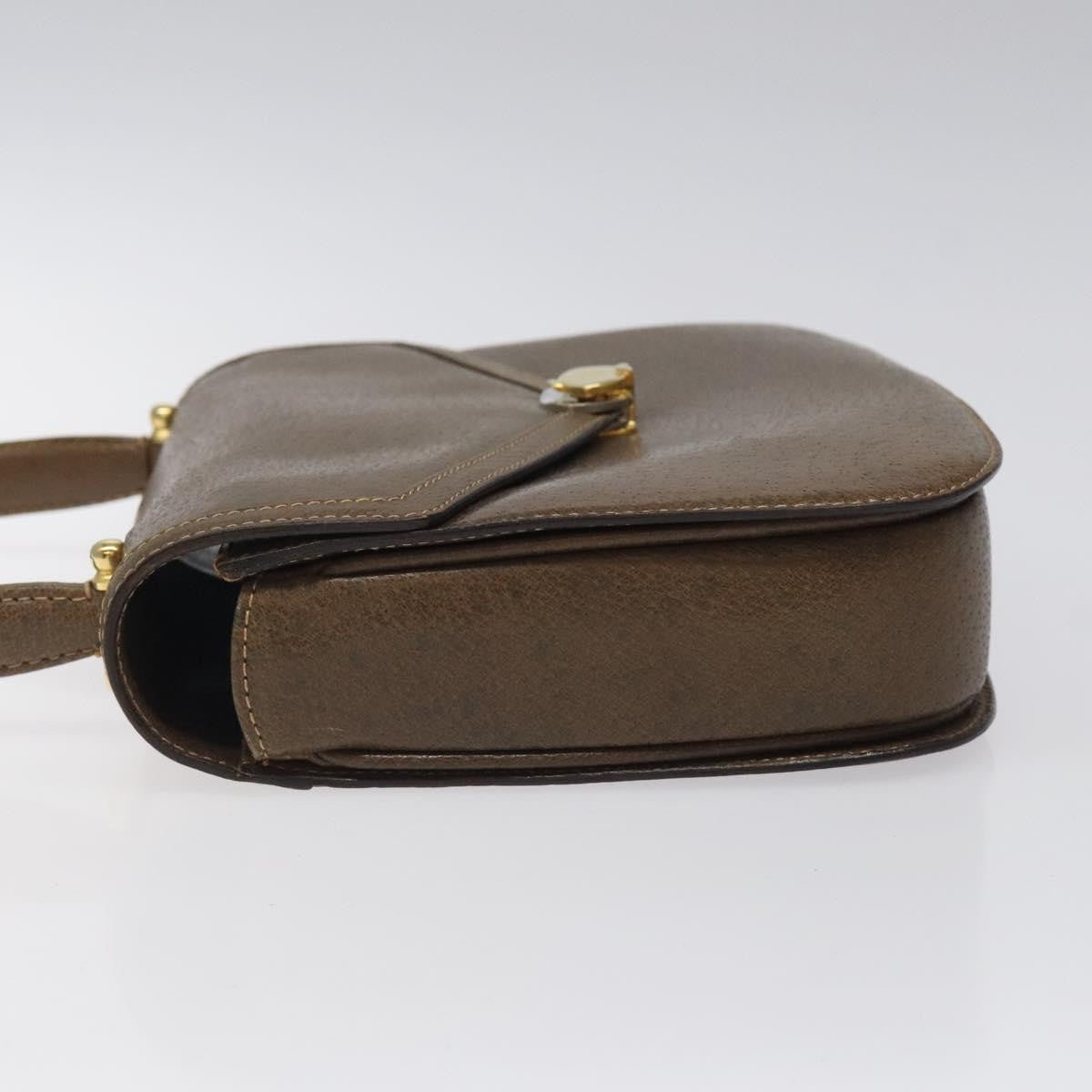 Gucci Vintage Handbag Leather, BROWN, LEATHER, Handbag