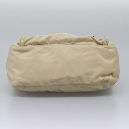 Prada Double Buckle Flap Messenger Bag Tessuto, BEIGE, NYLON, Shoulder bag