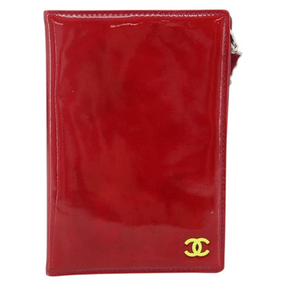 Chanel Vintage CC Bifold Card Holder Patent leather, Red, Patent Leather, Card Holder