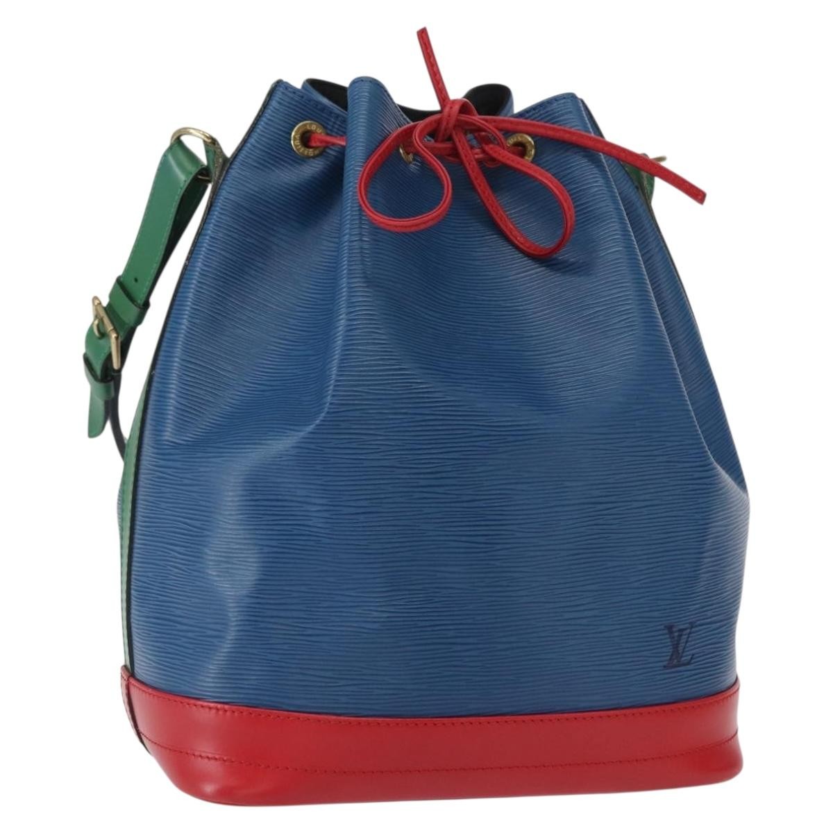 Louis Vuitton Tricolor Noe Handbag Epi Leather, BLUE, LEATHER, Shoulder bag