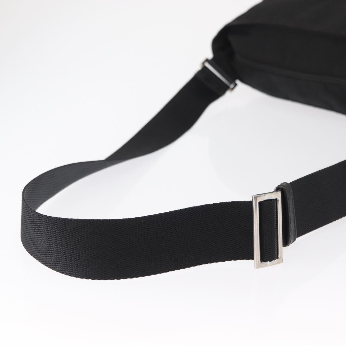 Prada Front Pocket Messenger Bag Tessuto, Black, Nylon, Shoulder Bag