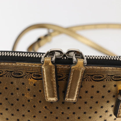 Gucci Dome Crossbody Bag Limited Edition Printed Leather, GOLD, LEATHER, Crossbody bag
