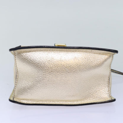 Miu Miu Madras Convertible Compartment Top Handle Bag Leather, GOLD, LEATHER, Handbag