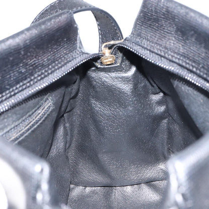 Celine Circle Logo Shoulder Bag Leather, BLACK, LEATHER, Shoulder bag