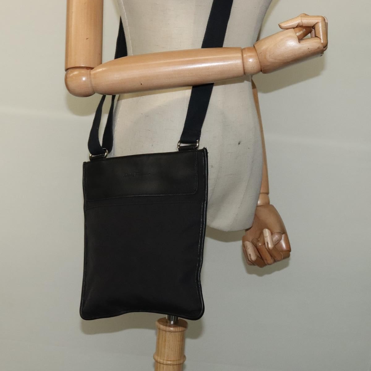 Salvatore Ferragamo Vintage Shoulder Bag Nylon, Black, Nylon, Shoulder Bag