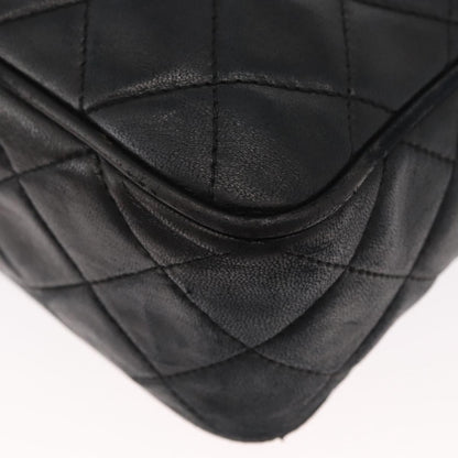 Chanel Vintage Front Pocket Camera Bag Leather, Black, Leather, Shoulder Bag